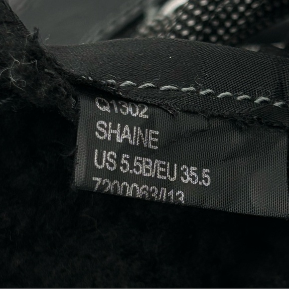 Coach Womens Shaine Snow Boot Size 5.5B Signature Leather Sherpa Nylon Black - Picture 12 of 14